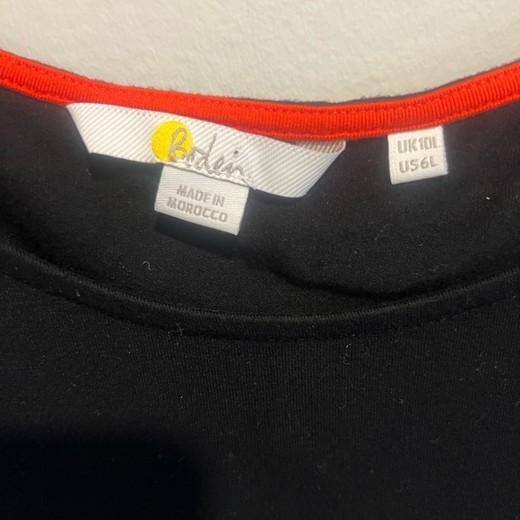 Boden Miriam Black Jersey Scoop Neck Casual Tunic Dress Size 6 - Picture 2 of 7